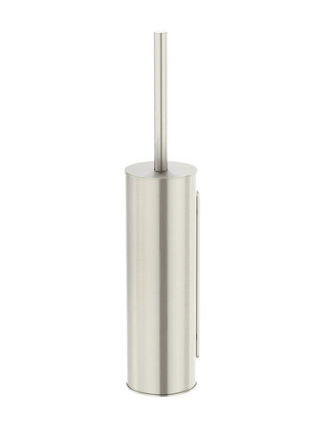 Round Toilet Brush & Holder - PVD Brushed Nickel