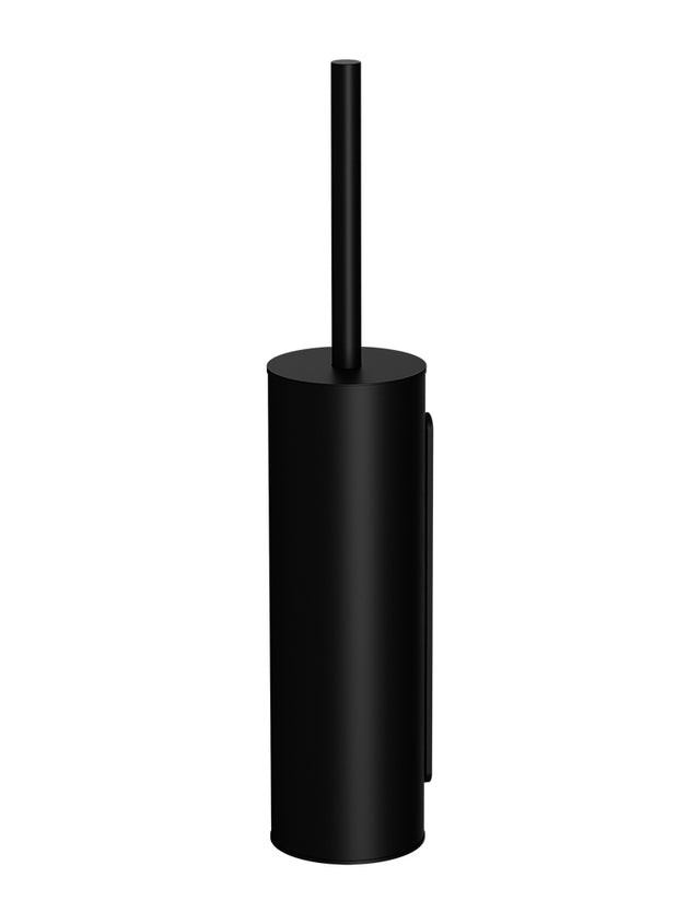 Round Toilet Brush & Holder - Matte Black (SKU: MTO02N-R) by Meir