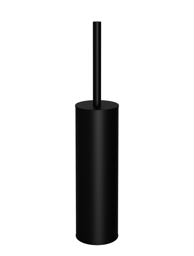 Round Toilet Brush & Holder - Matte Black (SKU: MTO02N-R) by Meir