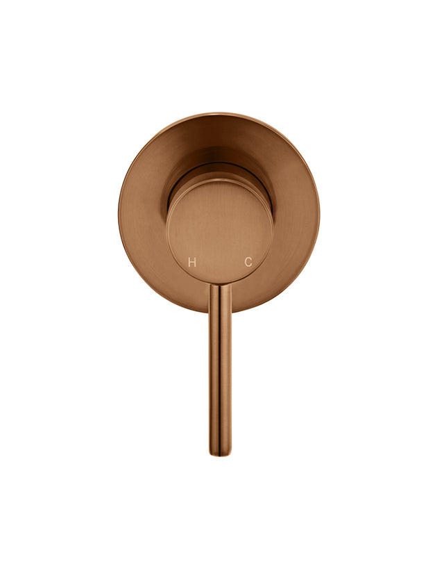 Round Wall Mixer Trim Kit (In-wall Body Not Included) - PVD Lustre Bronze (SKU: MW03-FIN-PVDBZ) by Meir