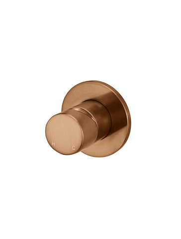 Round Wall Mixer Pinless Handle Trim Kit (In-wall Body Not Included) - Lustre Bronze