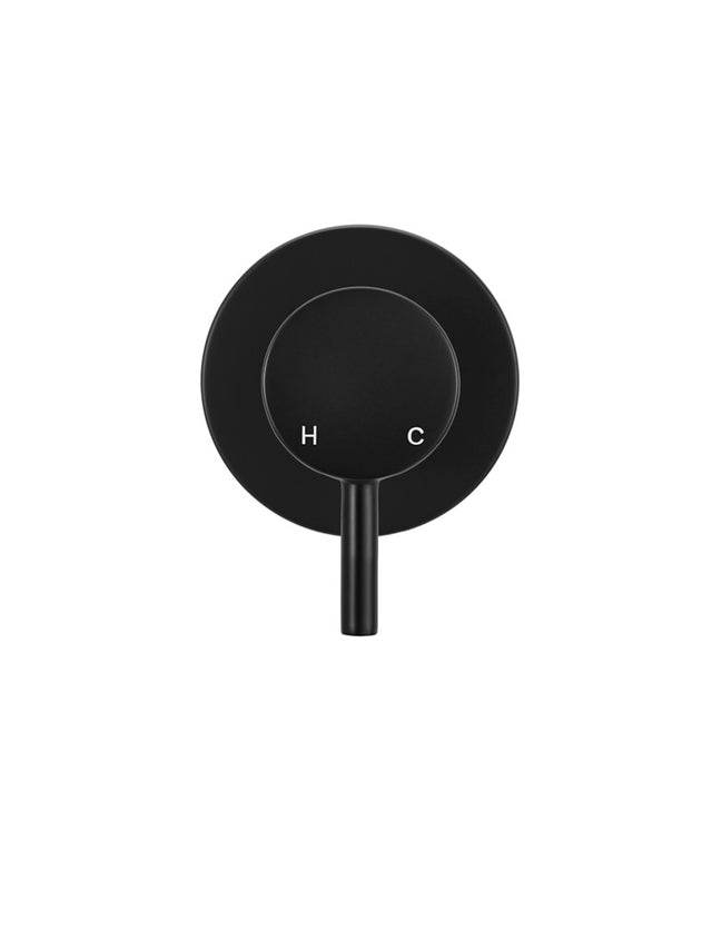 Round Wall Mixer Short Pin–lever Trim Kit (In-wall Body Not Included) - Matte Black (SKU: MW03S-FIN) by Meir