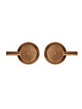 Round Quarter Turn Wall Top Assemblies - Lustre Bronze - MW06-PVDBZ