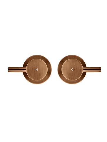 Round Quarter Turn Wall Top Assemblies - Lustre Bronze