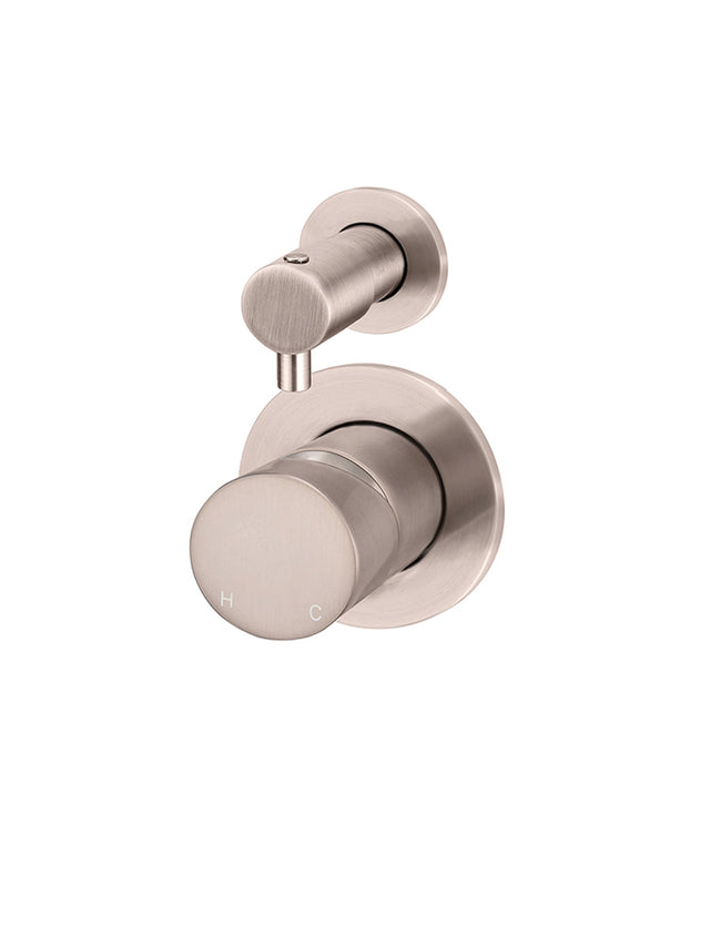 Round Diverter Mixer Pinless Handle Trim Kit (In-wall Body Not Included) - Champagne (SKU: MW07TSPN-FIN-CH) by Meir