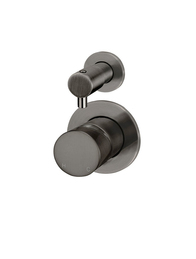 Round Diverter Mixer Pinless Handle Trim Kit (In-wall Body Not Included) - Shadow Gunmetal (SKU: MW07TSPN-FIN-PVDGM) by Meir