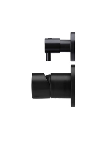 Round Diverter Mixer Pinless Handle Trim Kit (In-wall Body Not Included) - Matte Black