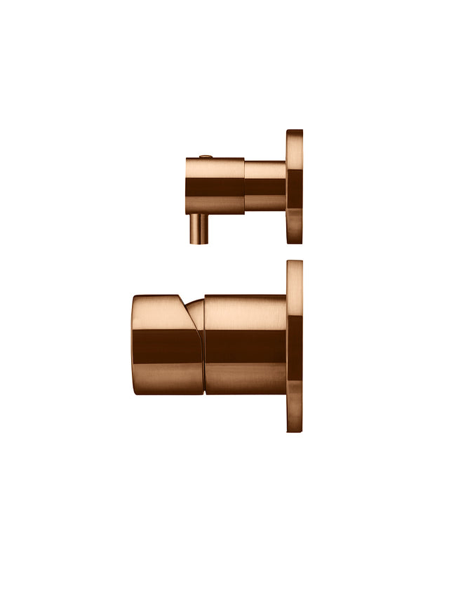 Round Diverter Mixer Pinless Handle Trim Kit (In-wall Body Not Included) - Default Title (SKU: MW07TSPN-FIN-PVDBZ) by Meir