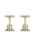 Round Cross Handle Jumper Valve Wall Top Assemblies - PVD Tiger Bronze - MW08JL-PVDBB