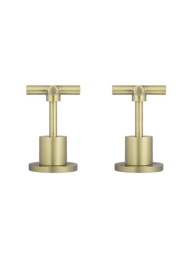 Round Cross Handle Jumper Valve Wall Top Assemblies - Default Title (SKU: MW08JL-PVDBB) by Meir