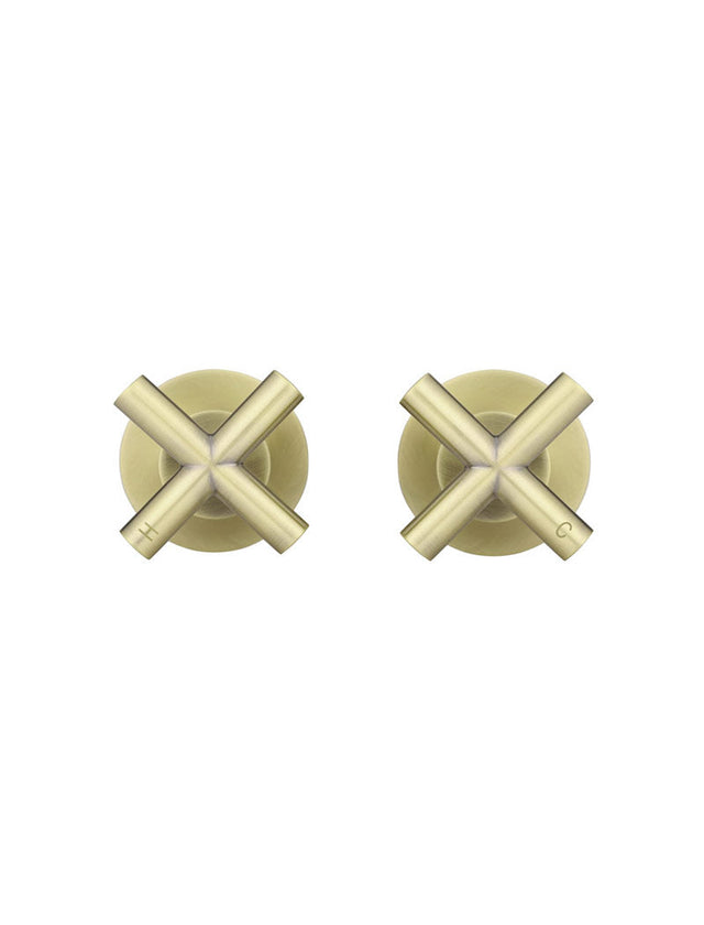 Round Cross Handle Jumper Valve Wall Top Assemblies - Default Title (SKU: MW08JL-PVDBB) by Meir