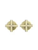 Round Cross Handle Jumper Valve Wall Top Assemblies - PVD Tiger Bronze - MW08JL-PVDBB