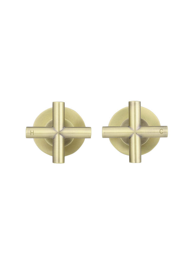 Round Cross Handle Jumper Valve Wall Top Assemblies - Default Title (SKU: MW08JL-PVDBB) by Meir