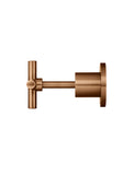 Round Cross Handle Jumper Valve Wall Top Assemblies - Lustre Bronze - MW08JL-PVDBZ