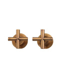 Round Cross Handle Jumper Valve Wall Top Assemblies - Lustre Bronze - MW08JL-PVDBZ