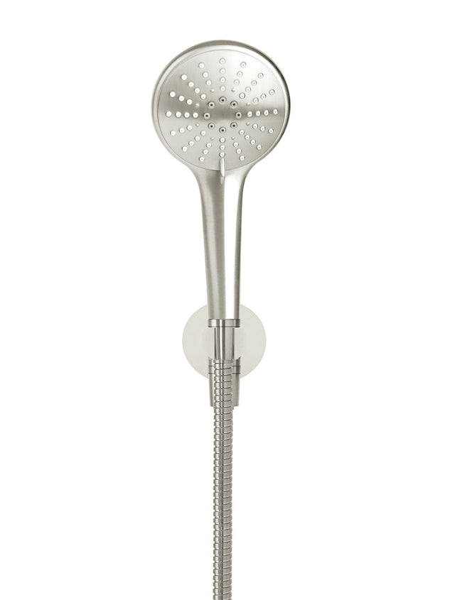 Round Three Function Hand Shower on Fixed Bracket - Default Title (SKU: MZ08-PVDBN) by Meir