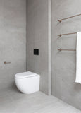 Round Single Towel Rail - Champagne - MR01-SR90-CH
