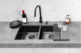 Lavello Kitchen Sink - Double Bowl 860 x 440 - Gunmetal Black - MKSP-D860440-GM