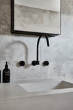 Round High-Rise Swivel Wall Spout - Matte Black - MS07