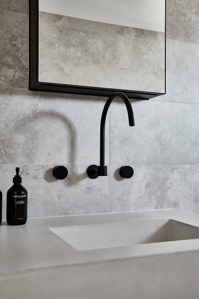 Round High-Rise Swivel Wall Spout - Default Title (SKU: MS07) by Meir