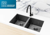 Lavello Kitchen Sink - Double Bowl 760 x 440 - Gunmetal Black - MKSP-D760440-GM