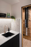 Round Gooseneck Kitchen Mixer Tap with Pinless Handle - Champagne - MK03PN-CH