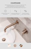 Round Wall Shower Arm 400mm - Champagne - MA02-400-CH