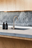 Round Gooseneck Kitchen Mixer Tap with Pinless Handle - Champagne - MK03PN-CH