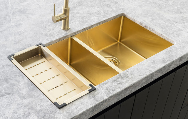 Lavello Kitchen Sink Colander - Brushed Bronze Gold (SKU: MCO-01-BB) by Meir