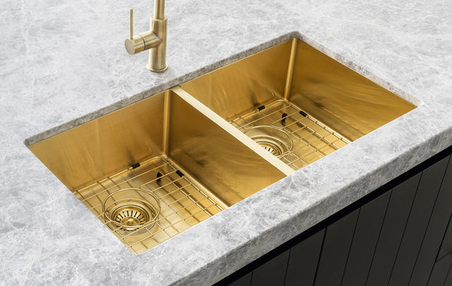 Lavello Protection Grid for MKSP-D1160440D (2pcs) - Brushed Bronze Gold (SKU: GRID-06-BB) by Meir
