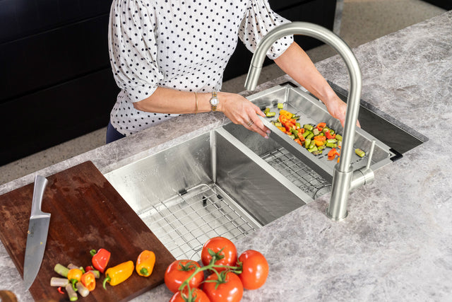 Lavello Kitchen Sink Colander - Brushed Nickel (SKU: MCO-01-NK) by Meir