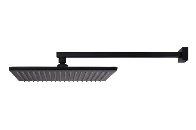 Square Wall Shower w/300mm shower rose w/400mm arm - Matte Black (SKU: MA0103) by Meir