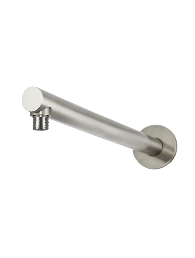 Round Wall Shower Arm 400mm - PVD Brushed Nickel