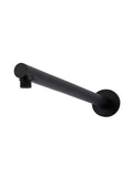 Round Wall Shower Arm 400mm - Matte Black - MA02-400