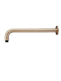 Round Wall Shower Curved Arm 400mm - Champagne - MA09-400-CH