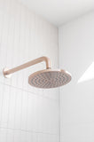 Round Wall Shower Curved Arm 400mm - Champagne - MA09-400-CH