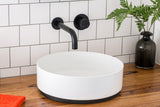Round Pinless Wall Mixer - Matte Black - MW03PN