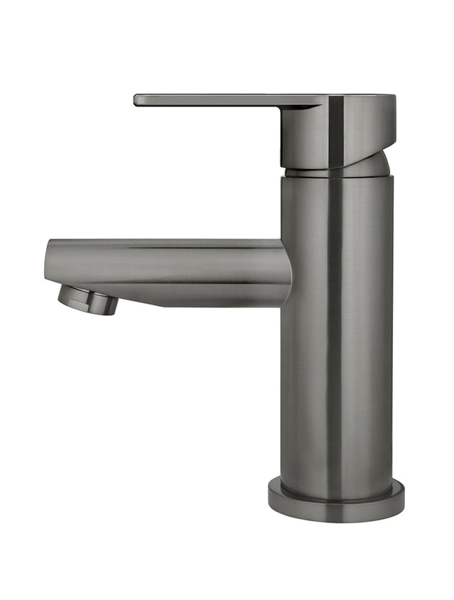 Round Paddle Basin Mixer - Shadow Gunmetal (SKU: MB02PD-PVDGM) by Meir