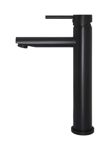 Round Tall Basin Mixer - Matte Black