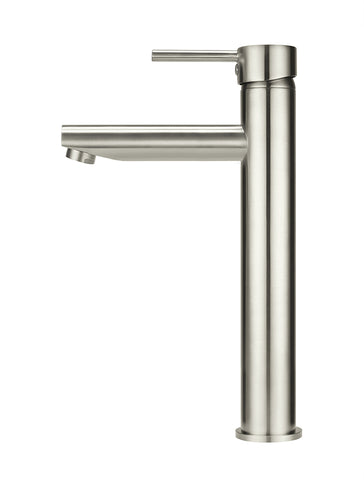 Round Tall Basin Mixer - PVD Brushed Nickel