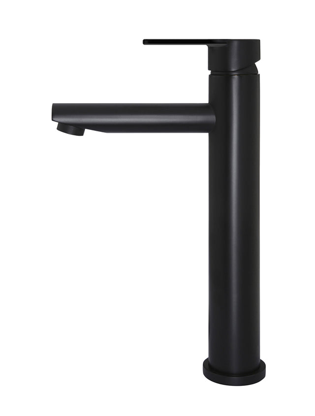 Round Paddle Tall Basin Mixer - Matte Black (SKU: MB04PD-R2) by Meir