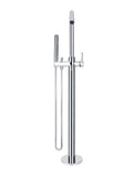 Round Freestanding Bath Spout and Hand Shower - Polished Chrome - MB09-C