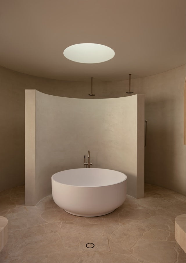Round Freestanding Bath Spout and Hand Shower - Default Title (SKU: MB09-CH) by Meir