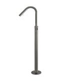 Round Freestanding Bath Spout and Hand Shower - Shadow Gunmetal - MB09-PVDGM