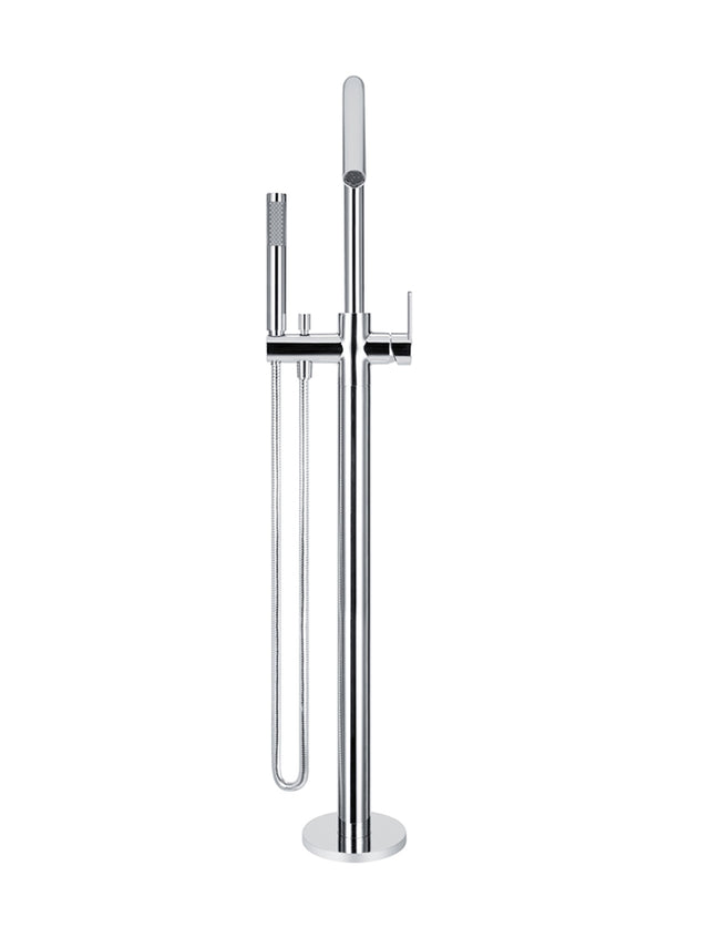 Round Paddle Freestanding Bath Spout and Hand Shower - Polished Chrome (SKU: MB09PD-C) by Meir