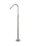 Round Paddle Freestanding Bath Spout and Hand Shower - PVD Brushed Nickel - MB09PD-PVDBN