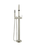 Round Paddle Freestanding Bath Spout and Hand Shower - PVD Brushed Nickel - MB09PD-PVDBN