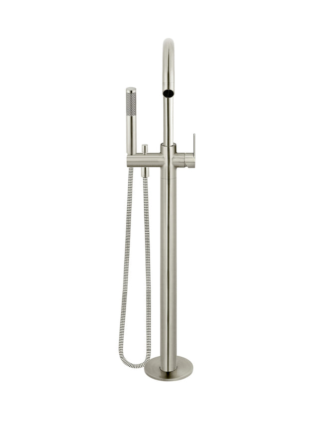 Round Paddle Freestanding Bath Spout and Hand Shower - Default Title (SKU: MB09PD-PVDBN) by Meir