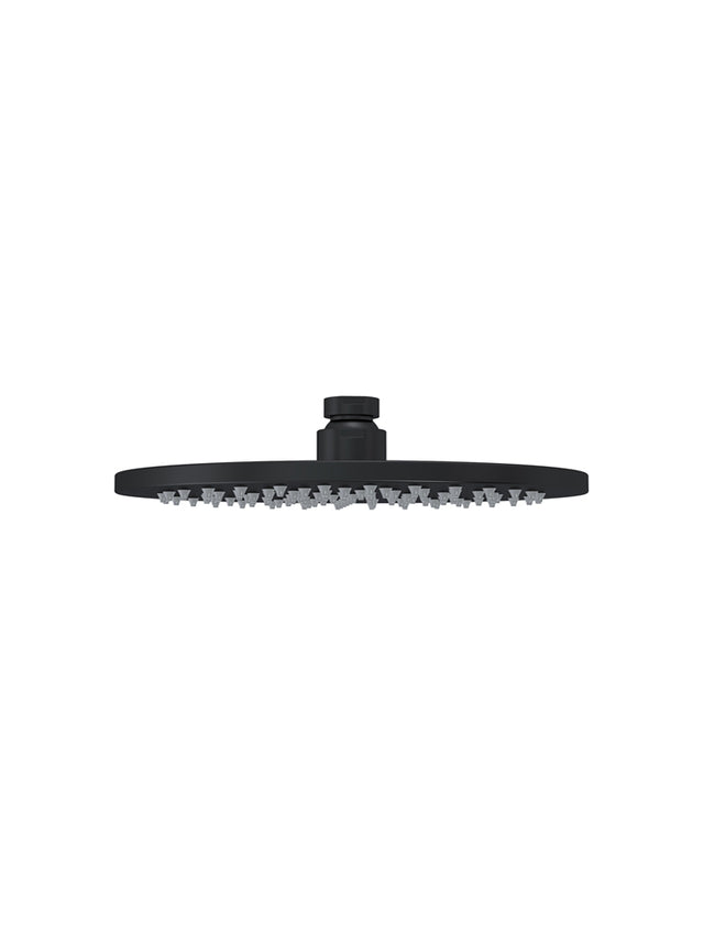 Round Shower Rose 200mm - Matte black - Matte Black (SKU: MH04) by Meir