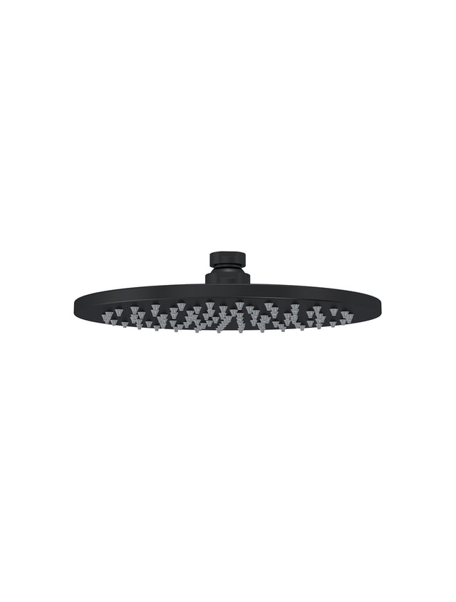 Round Shower Rose 200mm - Matte black - Matte Black (SKU: MH04) by Meir